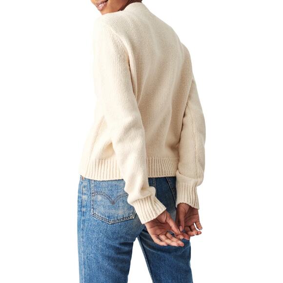 Faherty Cuddle V-Neck Button Front Cream Knit Cardigan Sweater Size XS - Picture 2 of 11